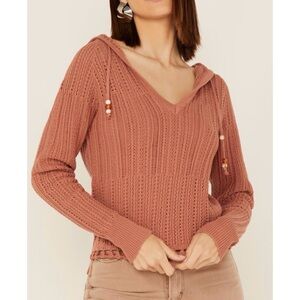Heartloom Devin Knit Hoodie Rust Copper